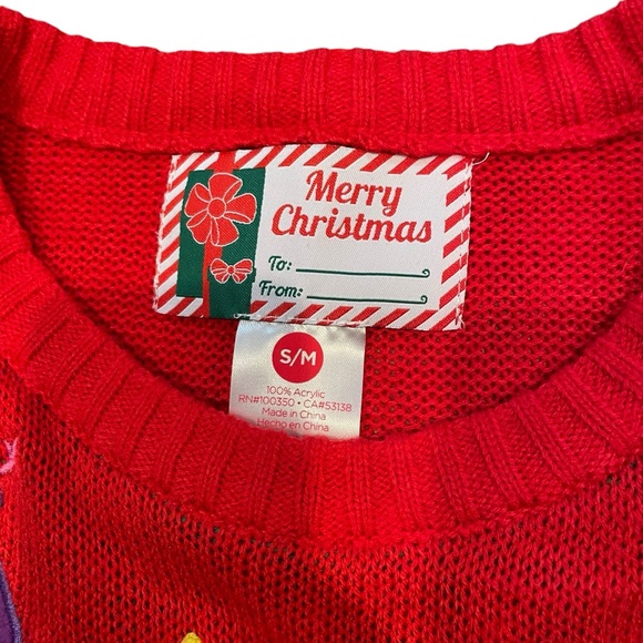 Light Up Christmas Tree Presents Sweater Size S M - Picture 5 of 5